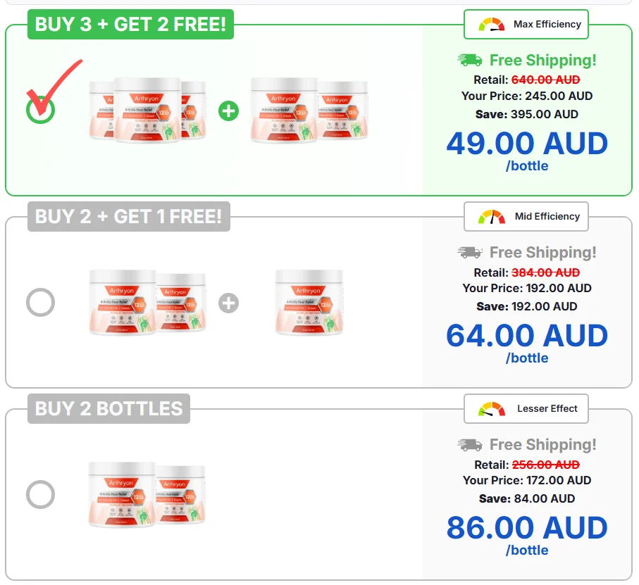 Arthryon Heat Relief Cream Australia Pricing